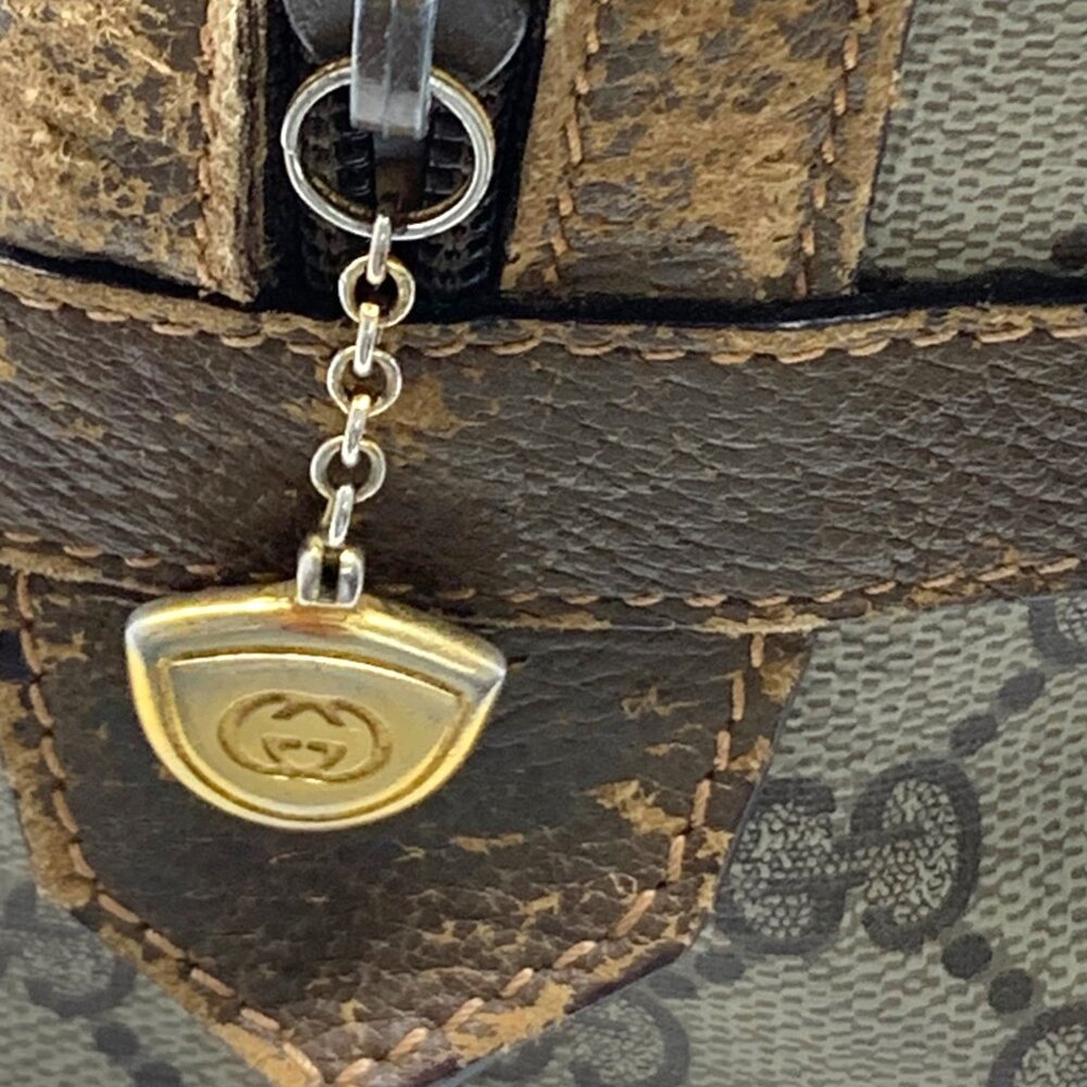 Vintage Gucci Coated Canvas Leather Speedy‎ Handbag **AS IS DAMAGED - Picture 11 of 13